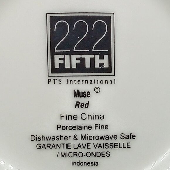 222 Fifth Muse Scallop Rim Porcelain China Bowl - Picture 5 of 5